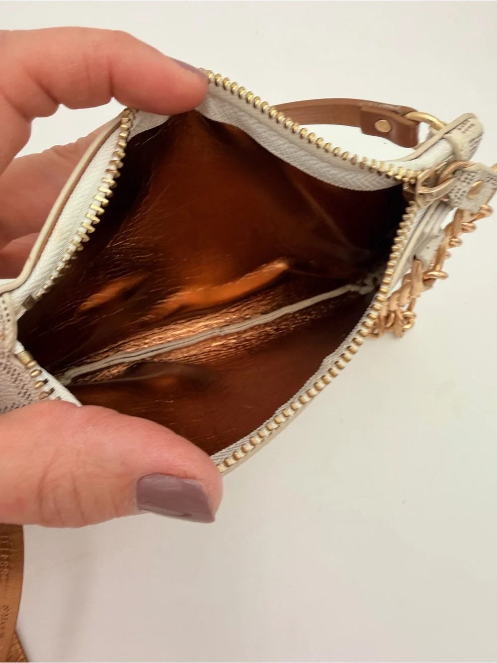 MICHAEL KORS Women's MK Signature Vanilla Synthetic Leather BELT BAG Pouch